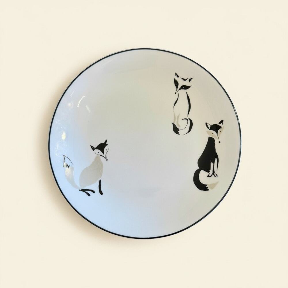 Kate Spade Lenox Wickford Forest Drive Fox-Accent Plate-Porcelain-China-Woodland